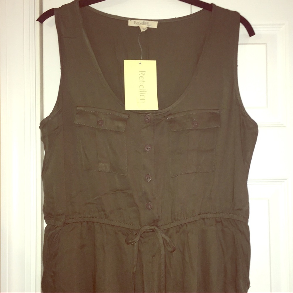 Army green romper